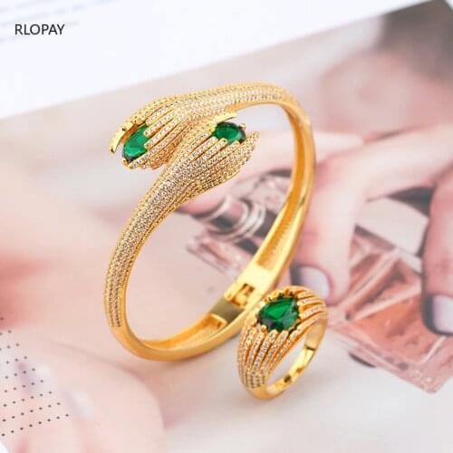 Unique Flower Buds Gold Bangles for Women Luxury Full Stone Bangles with Charms Dubai Jewelry for Bride Hand Bangles