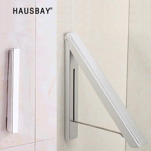 Stainless Steel Wall Hanger Retractable Indoor Clothes Hanger Magic Foldable Drying Rack Waterproof Clothes Towel Rack 0432
