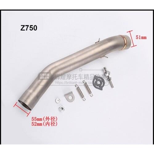 Motorcycle Exhaust middle pipe Connect Pipe Muffler Escap link pipe middle section adapter pipe for kawasaki z750 Z800 Z 750 800