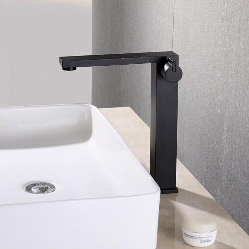 High-end fashion personality basin faucet copper stage basin all puckering lavabo bathroom hot and cold water tap