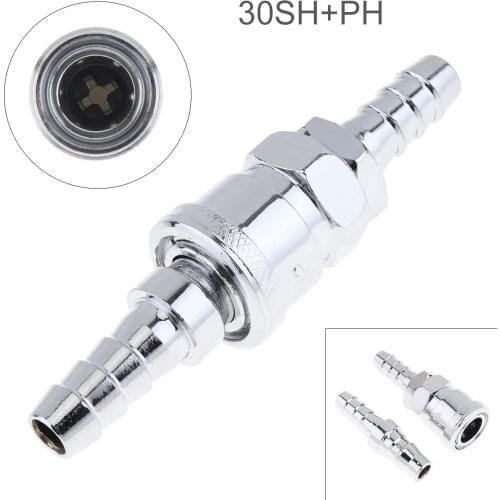 2pcs TL-S12 30SH+PH High Speed Steel Pneumatic Fitting Quick High Pressure Connector with Dual Interface and Telescopic Buckle