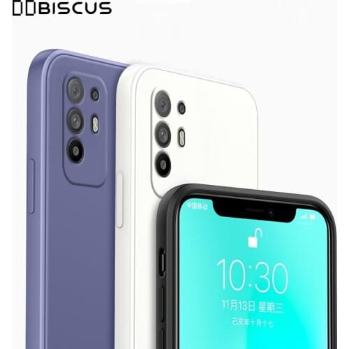 Liquid Silicone Matte Square Case For Samsung Galaxy A02 A12 A32 A42 A52 A72 5G A01 A11 A21S A31 A51 A71 S20 FE Ultra S21 Plus