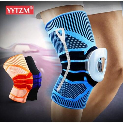 1Pair Band Copper Nylon Protective Knee Brace Support Compression Sleeve Kneepad Wrap Volleyball Kneepad For Arthritis Running