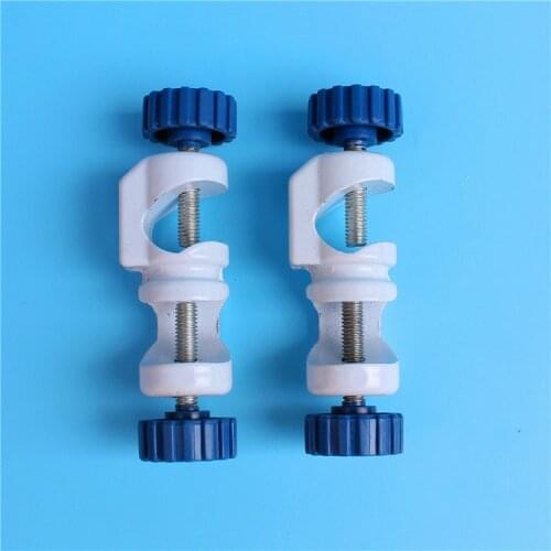 2Pcs Lab Stands Clamps Holder Metal Grip Supports Cross Clip Retention clips Chemistry Kit Tools Length 92mm