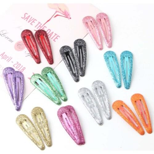 20pcs/lot Children Candy Color Sequin Hair Clips Fashion Sweet Girls Barrettes Metal Hairpins Headwear Hair Accessories