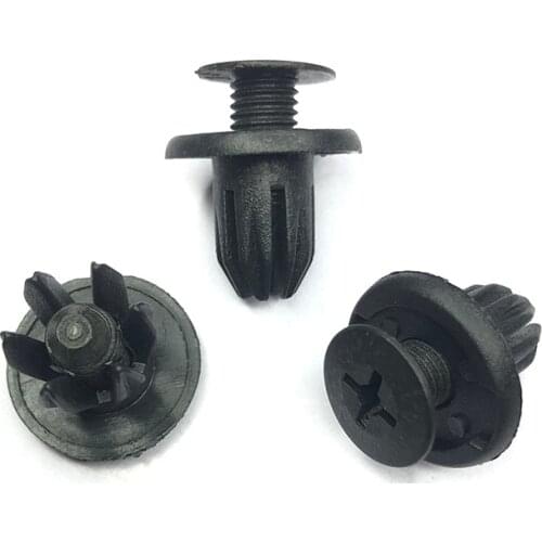 50Pcs Vehicle Car Screw Push Type Fenders Bumper 10mm Plastic Rivets Fastener Clips For Honda Toyota Chery Opel Ford