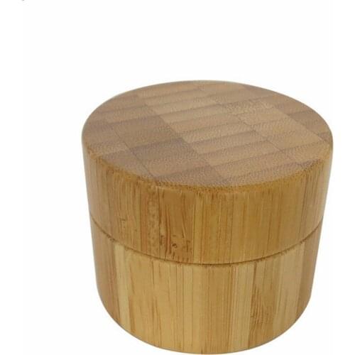 5g bamboo container Plastic wood Cream Jar, cream jars cosmetic packaging Empty bamboo plastic Cosmetic jar with lid reuse