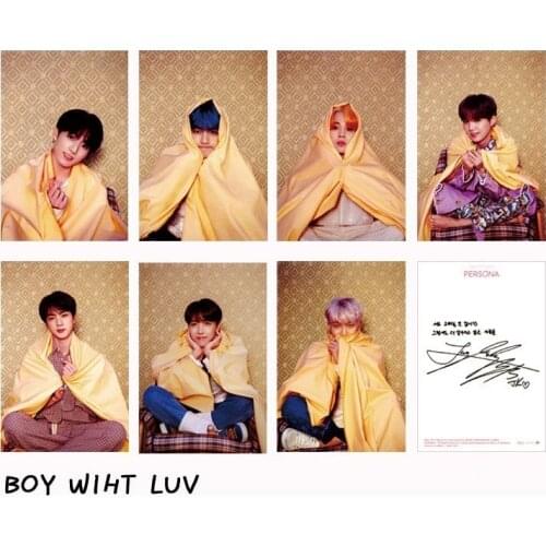 KPOP Bangtan Album MAP OF THE SOUL PERSONA Boy With Luv Self Made Paper Lomo Card Photo Card Poster Photocard