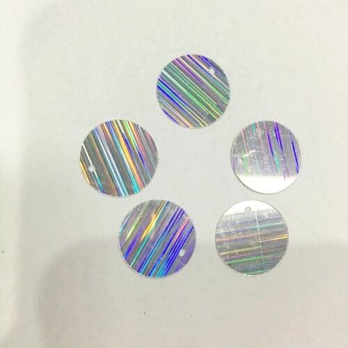 500PCS 20mm Large Round Silver Wire Drawing Effect Loose Sequin&Paillette Sewing Embellishment Findings DIY Garment Accessories