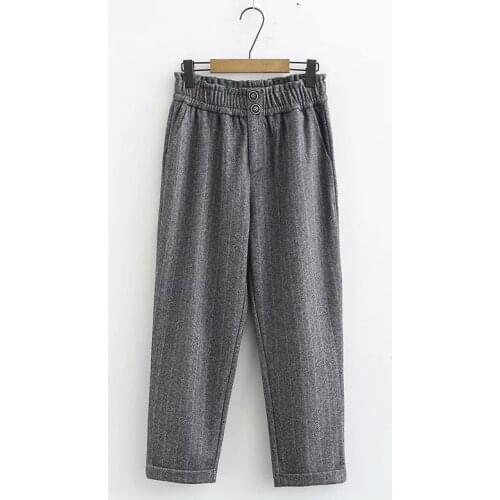 Plus Size Womens Pants Officewear Ladies' OL Ankle Trousers Workwear Female Trousers