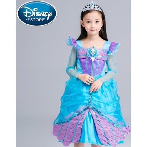 Disney Frozen dress elsa baby girls costumes snow queen cosplay kids trolls clothes fantasia vestido for children Cute moana