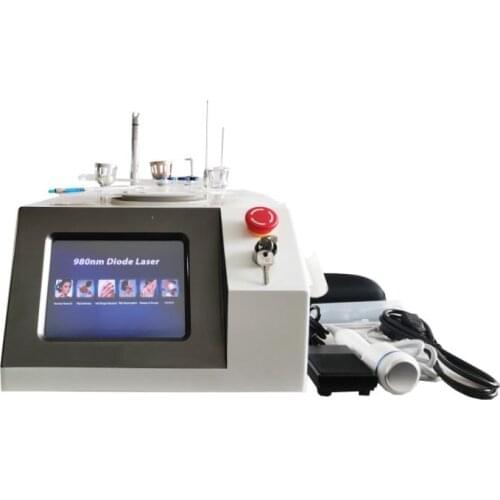 Diode Laser 980nm 1470 nm 6 in 1 Laser Equipment for Spider angiomas Rosacea Spider veins