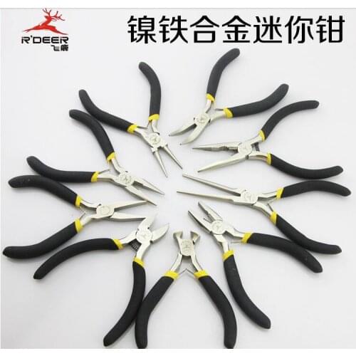 R'DEER TOOL black handle ferronickel alloy surface processing 50# high quality carbon steel 5" mini multi-function cutting plier