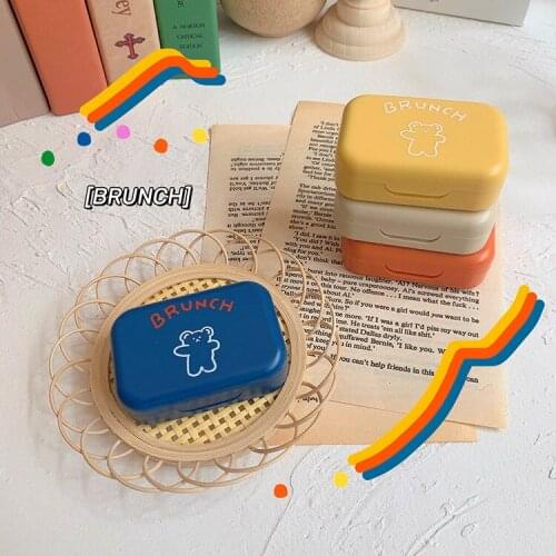 Cute Bear Companion Storage Box Dual Nursing Tweezers Suction Stick Portable Myopia Contact Lens Case