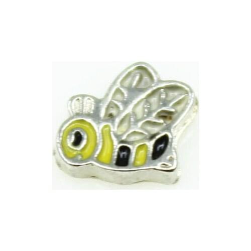 Small Wholesale 20pcs/lot Honey bee Floating Charms Living Glass Memory Lockets Floating Charms DIY Jewelry Accessory