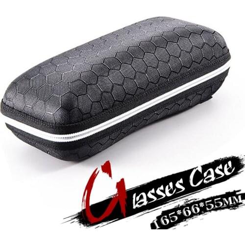 Fashion Solid Color Protable Rectangle Zipper Sunglasses Reading Glasses Hard EyeGlasses Case Protector Box Eyewear Cases Bags