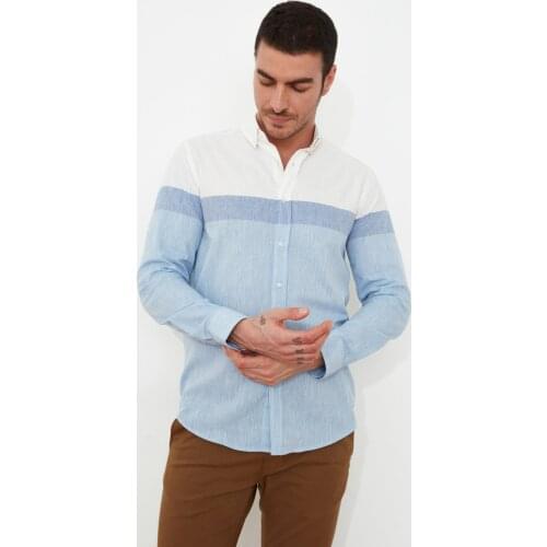 Trendyol Male Long-Sleeve-Paneled Shirt TMNSS20GO0460