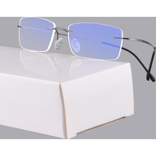 SHINU Mens glasses pure titanium frame with minus diopter prescription glasses progressive customized blut light glasses women