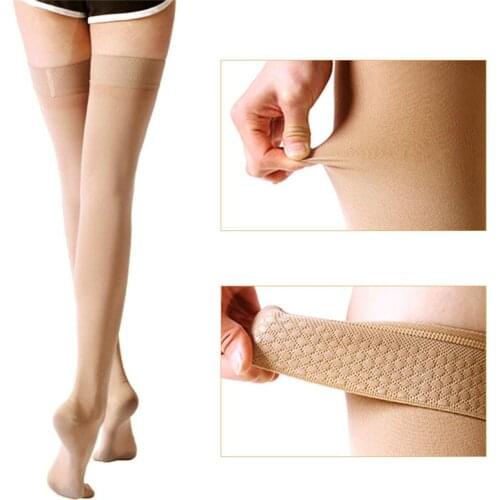Women Burn Fat Zipper Socks Open Toe Wrap Toe Girl Compression Slim Beauty Leg Zip Shapper Prevent Varicose Veins
