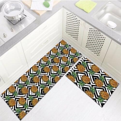 Palm & Pineapple Area Rug And Crystal Velvet Carpet For Kids Baby Home Living Room Large WC Bedroom kitchen Door Floor Bath Mats
