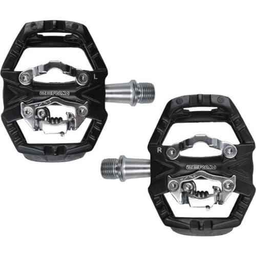 MTB Pedals Dual Platform Self-Locking Road Bike Pedals Compatible SPD Structure Bike Accessories ZP-109S Clipless Pedals
