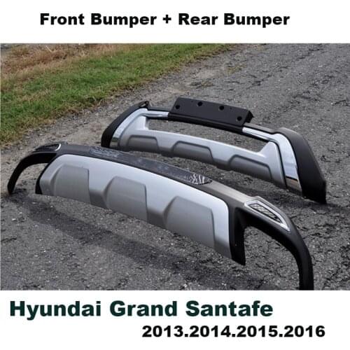For Hyundai Grand Santa Fe 2013.2014.2015.2016 Bumper Guard Plate Upgrade Style Brand New ABS Front+Rear Bumpers Car Accessories