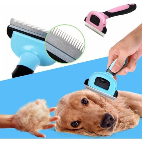Pet Grooming Tool Dog Cat Hair Removal Comb Brush Detachable Hair Shedding Trimming Remover Tools