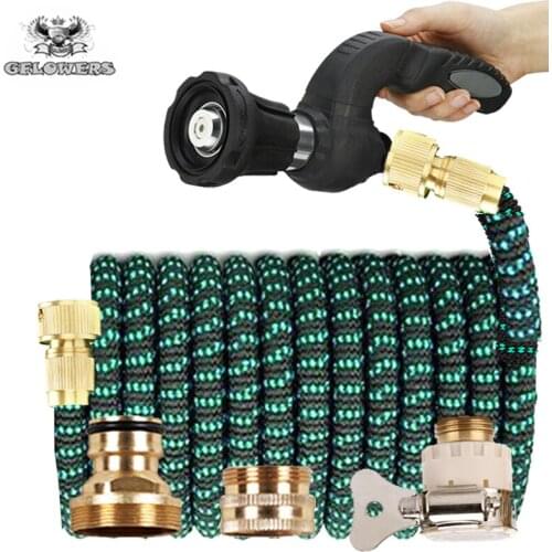 Free Shipping Garden Expandable Hose Magic Water Hose Flexible Hose With High Pressure Watering Gun Car Wash Plastic Hose