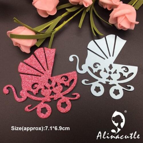 Die cut metal cutting die punch baby carriage cart Alinacraft Scrapbooking papercraft handmade card stencil art cutter