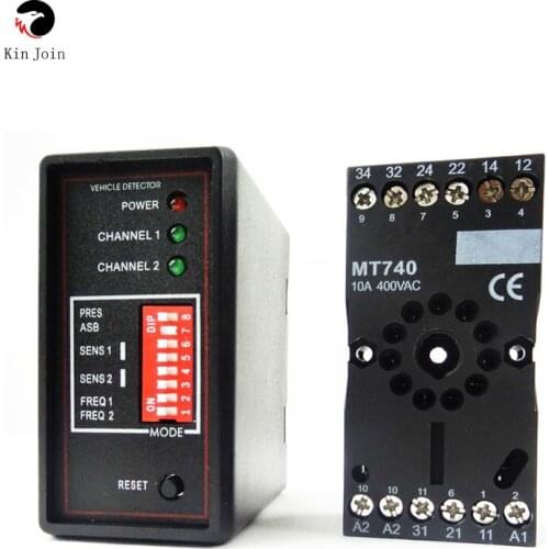 Gate vehicle access control dual two Channel Loop Detector/Inductive Loop Parking Detectors220v 110V 24V DC 12V Dc