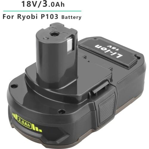 18V 3000mAh P108 Battery replacement for Ryobi ONE cordless Power Tools BPL1820 P109 P106 P105 P104 P103 RB18L50 RB18L40