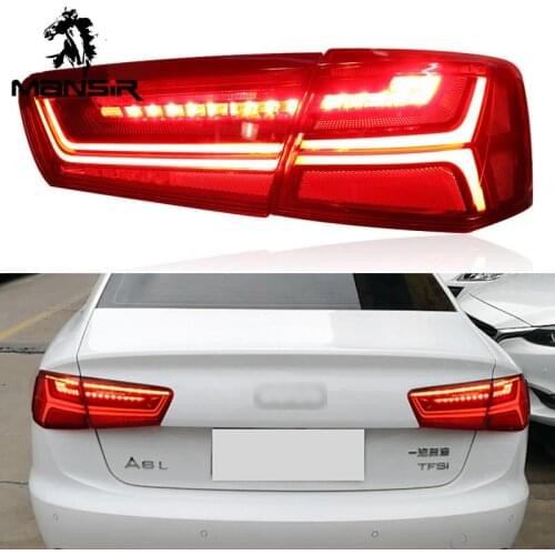 LED Car Taillight Tail Lamp Brake Reversing Rear Fog Lights For Audi A6 C7 2012 2013 2014 2015 2016 Backup Emergency stop Lamps