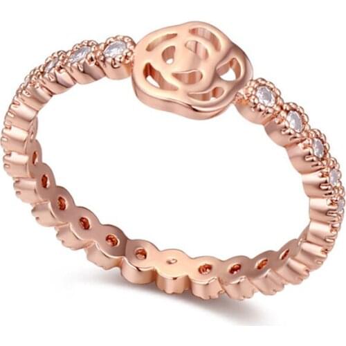 TRACYSWING Real Austrian Crystals Brand AAA Zirconia Micro Inlays Fashion Ring for women New Sale Hot Flower Th-110723