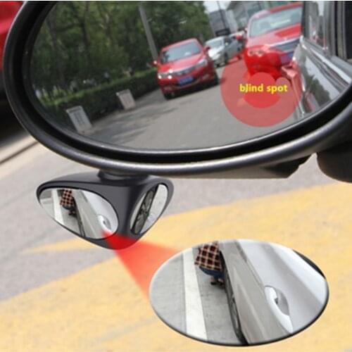 1PCS Car Blind Spot Convex Mirror Covers 360 Degree Two Sides Rotatable Car Automibile Exterior Rear View Parking Accessories