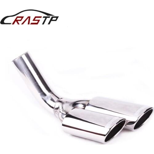 1 Pair Auto Car Exhaust Pipe Tip Muffler Stainless Steel Trim Tail Throat for Mercedes-Benz G-Class W463 G500/G63/G550 With Logo