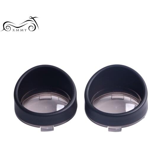 1 Pair Motorcycle Turn Signal Light Blinker Bezels Indicator Smoke Lens For Harley Softail Dnya Touring Sportster