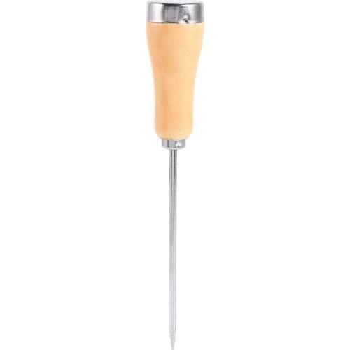 1 pc Ice Pick Crusher Wooden Handle Awl Punch Kitchen Bar Tool Stainless Steel Awl GL Kitchen Bar Tool Hand Tools