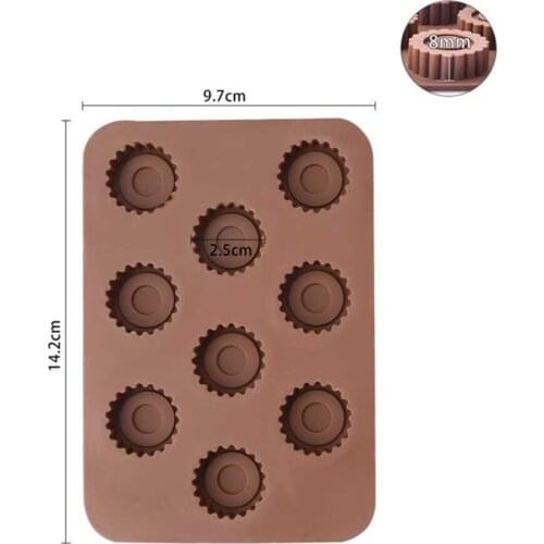 1PC Silicone Baking Mould Gear Shape Chocolate Cake Biscuit Candy Jell Chocolate Sugarcraft Mold Cake Decorating Pastry Tools