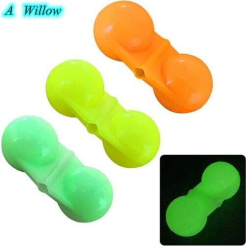 10pcs Double Ring Beads Luminous Card Line Bell Fishing Plastic Small Accessories Built-in 2 Ring Beads Fishing Accessories