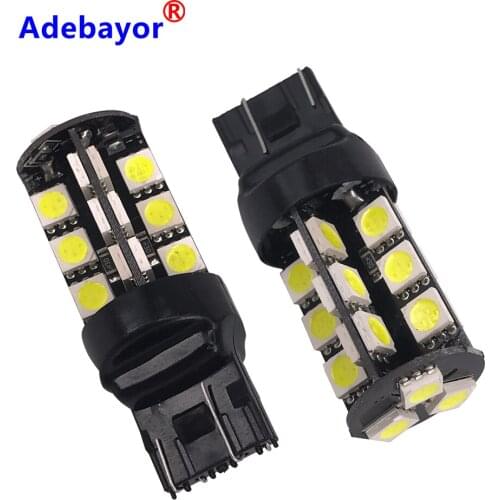 100Pcs 27SMD 5050 5050 W21/5W Error Free Wedge Lamp White Car Lamp DC12V Reverse Turn signal LED bulb Decoding Reversing Light