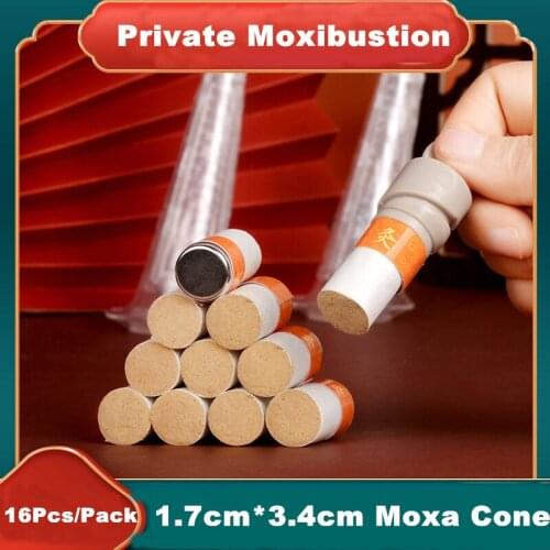 16Pcs/Pack Pure Moxa Artemisia Burner Moxibustion Stick Acupuncture Heating Chinese Therapy For Women Gynaecopathia Wholsale