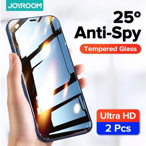 2Pcs Private Tempered Glass For iphone 12 11Pro Max X XS MAX XR 7 8 P Anti-spy Screen Protector For iPhone 12 mini Glass Joyroom