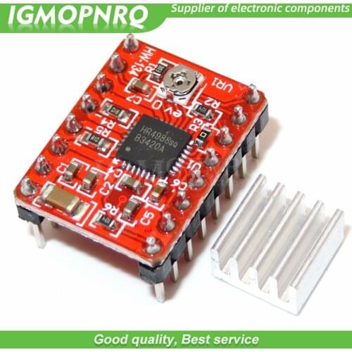 5pcs A4988 Driver Module Stepper Motor Driver with Heatsink for Reprap Pololu 3D Printer Red 3D Printer Module