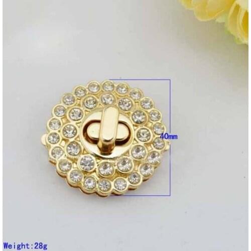 5 pcs/lot Handbags hardware accessories upscale female bag set auger crystal flower shaped lock twist lock