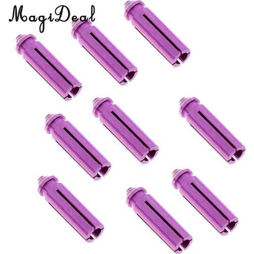 9 Pieces Durable Design Anodised Aluminum Alloy Dart Flight Savers / Protectors 8.2mm Purple