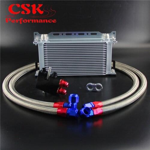 AN10 19 Row Oil Cooler w/ Bracket Hose Kit Fits For BMW 335: N54 E90 E92 E93/135: E82