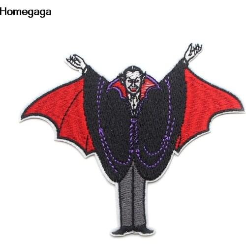 Homegaga Dracula applique patches iron on para shirt bag clothes cap embroideried sticker accessory clothing dress badges D1986