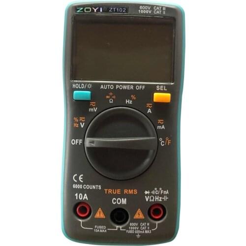 Digital Multimeter Ammeter Voltmeter Resistance Frequency backlight Meter voltage Diode Frequency ZT98 ZT100 ZT101 ZT102