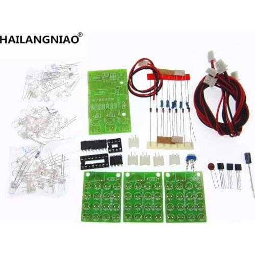 5Set Suite Self DIY Electronic Kit DIY KIT for Self-Assembly CD4017 + NE555 Flash Light Explosion-flashing LED