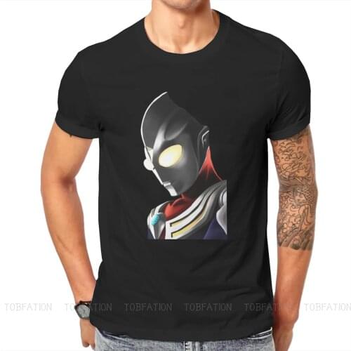 Ultraman TV Series Tiga T Shirt Vintage Graphic Summer Big size Cotton Mens Clothes Harajuku Crewneck TShirt